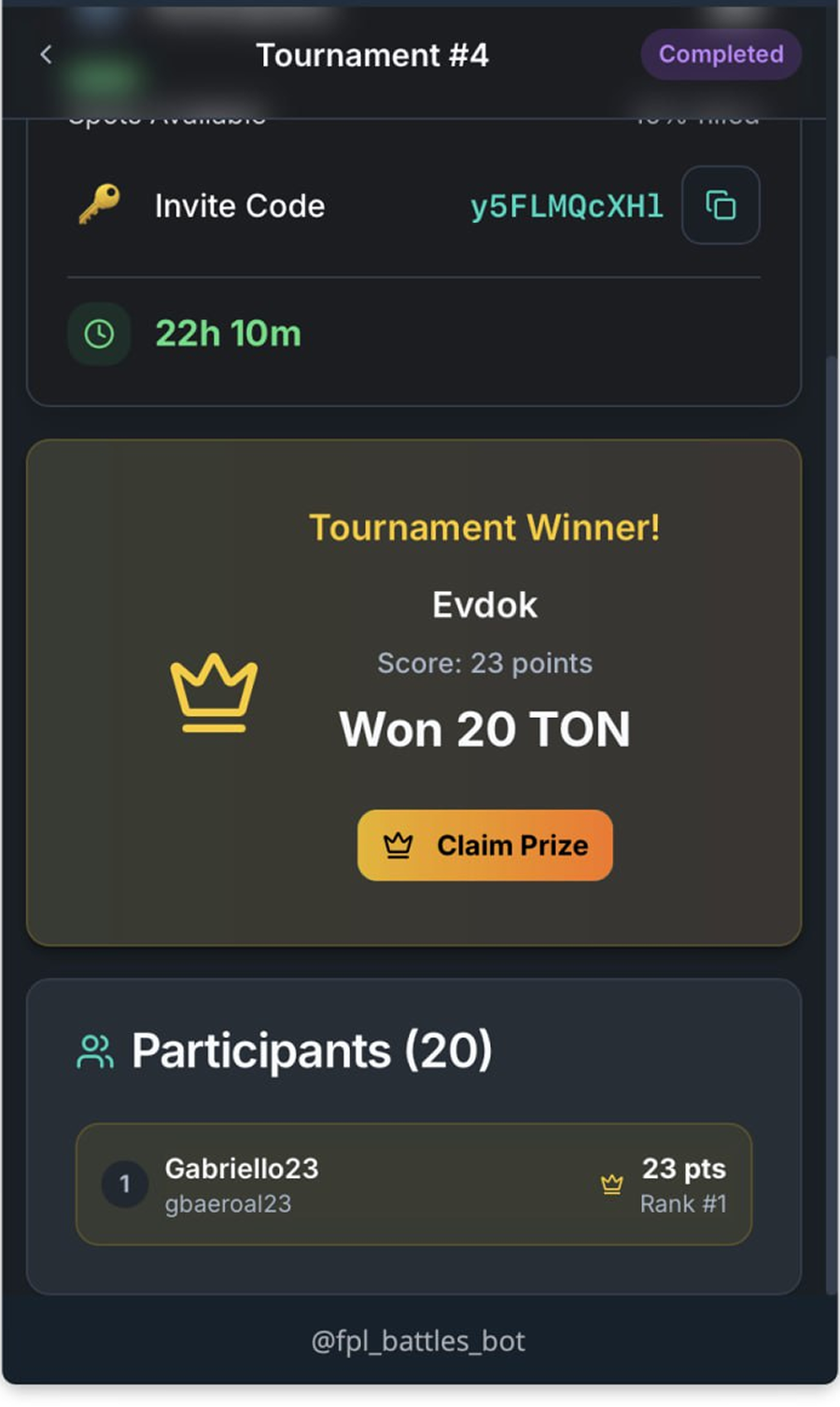 Fixtures and leaderboard preview